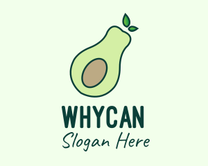 Organic Avocado Fruit Logo