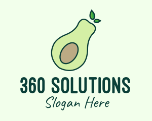 Organic Avocado Fruit logo design