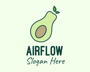 Organic Avocado Fruit logo design