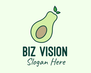 Organic Avocado Fruit logo design