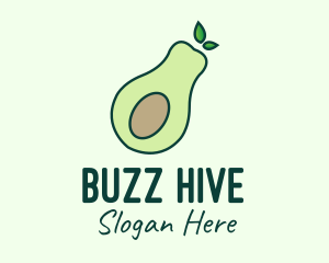 Organic Avocado Fruit logo design