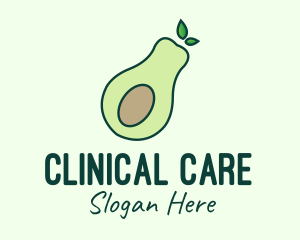 Organic Avocado Fruit logo design