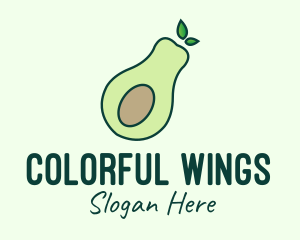 Organic Avocado Fruit logo design