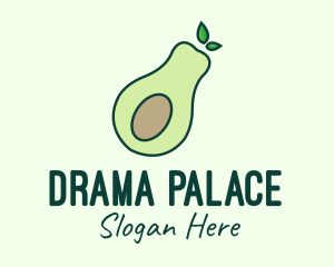 Organic Avocado Fruit logo design