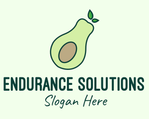 Organic Avocado Fruit logo design