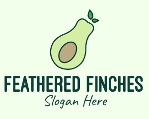 Organic Avocado Fruit logo design