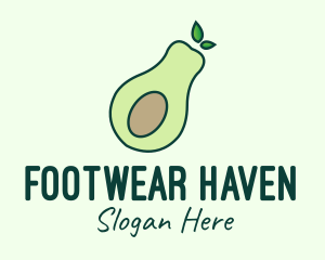 Organic Avocado Fruit logo design