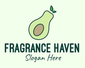 Organic Avocado Fruit logo design