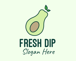 Guacamole - Organic Avocado Fruit logo design