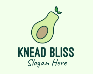 Organic Avocado Fruit logo design