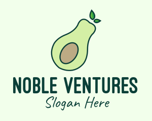 Organic Avocado Fruit logo design