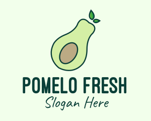 Organic Avocado Fruit logo design