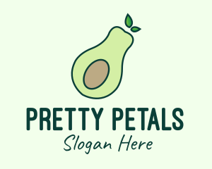 Organic Avocado Fruit logo design