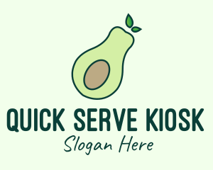 Organic Avocado Fruit logo design