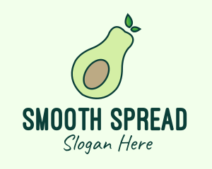 Organic Avocado Fruit logo design