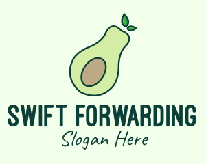 Organic Avocado Fruit logo design