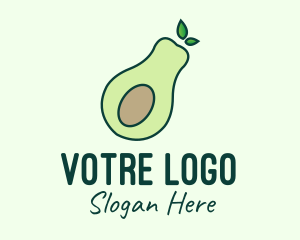 Farm Market - Organic Avocado Fruit logo design