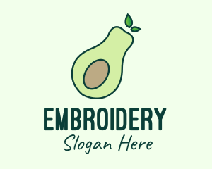 Organic Avocado Fruit logo design