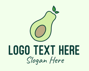 Fresh Fruit - Organic Avocado Fruit logo design