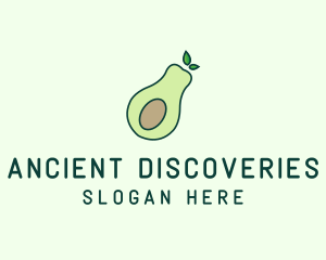 Organic Avocado Fruit logo design