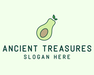 Organic Avocado Fruit logo design