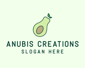 Organic Avocado Fruit logo design