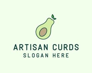 Organic Avocado Fruit logo design