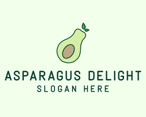 Organic Avocado Fruit logo design