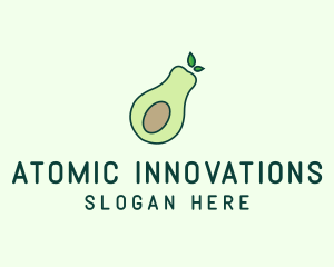 Organic Avocado Fruit logo design