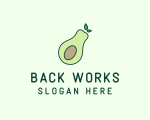 Organic Avocado Fruit logo design