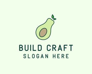 Organic Avocado Fruit logo design