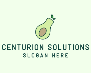 Organic Avocado Fruit logo design