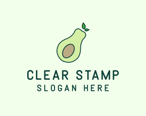 Organic Avocado Fruit logo design