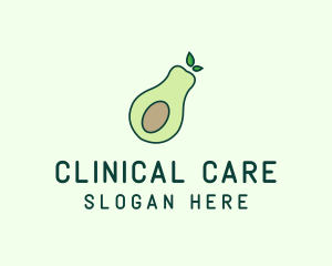 Organic Avocado Fruit logo design