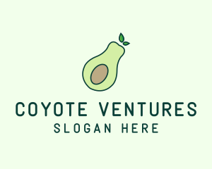 Organic Avocado Fruit logo design