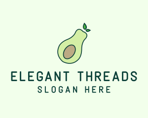 Organic Avocado Fruit logo design