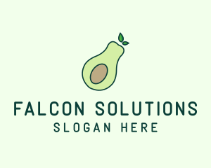 Organic Avocado Fruit logo design