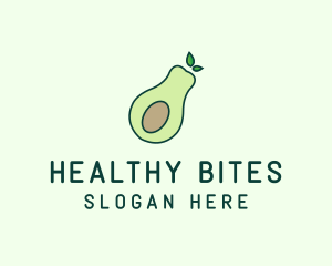 Organic Avocado Fruit logo design