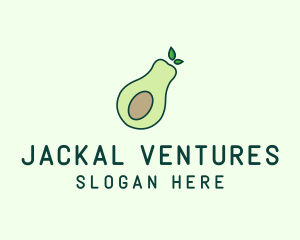 Organic Avocado Fruit logo design