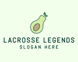 Organic Avocado Fruit logo design