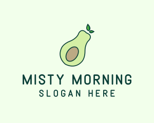 Organic Avocado Fruit logo design