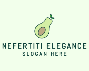 Organic Avocado Fruit logo design