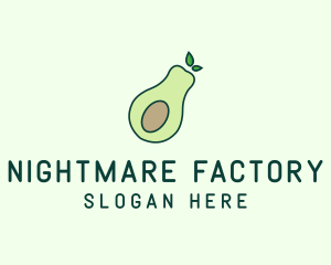 Organic Avocado Fruit logo design