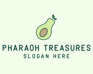 Organic Avocado Fruit logo design