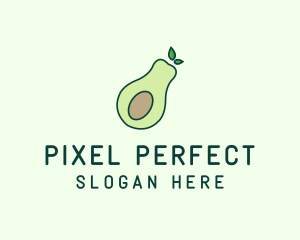 Organic Avocado Fruit logo design