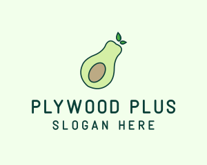 Organic Avocado Fruit logo design