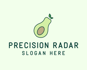 Organic Avocado Fruit logo design