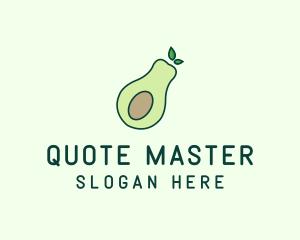 Organic Avocado Fruit logo design