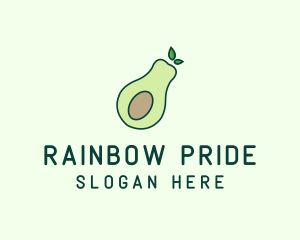 Organic Avocado Fruit logo design