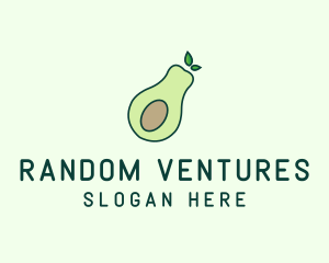 Organic Avocado Fruit logo design